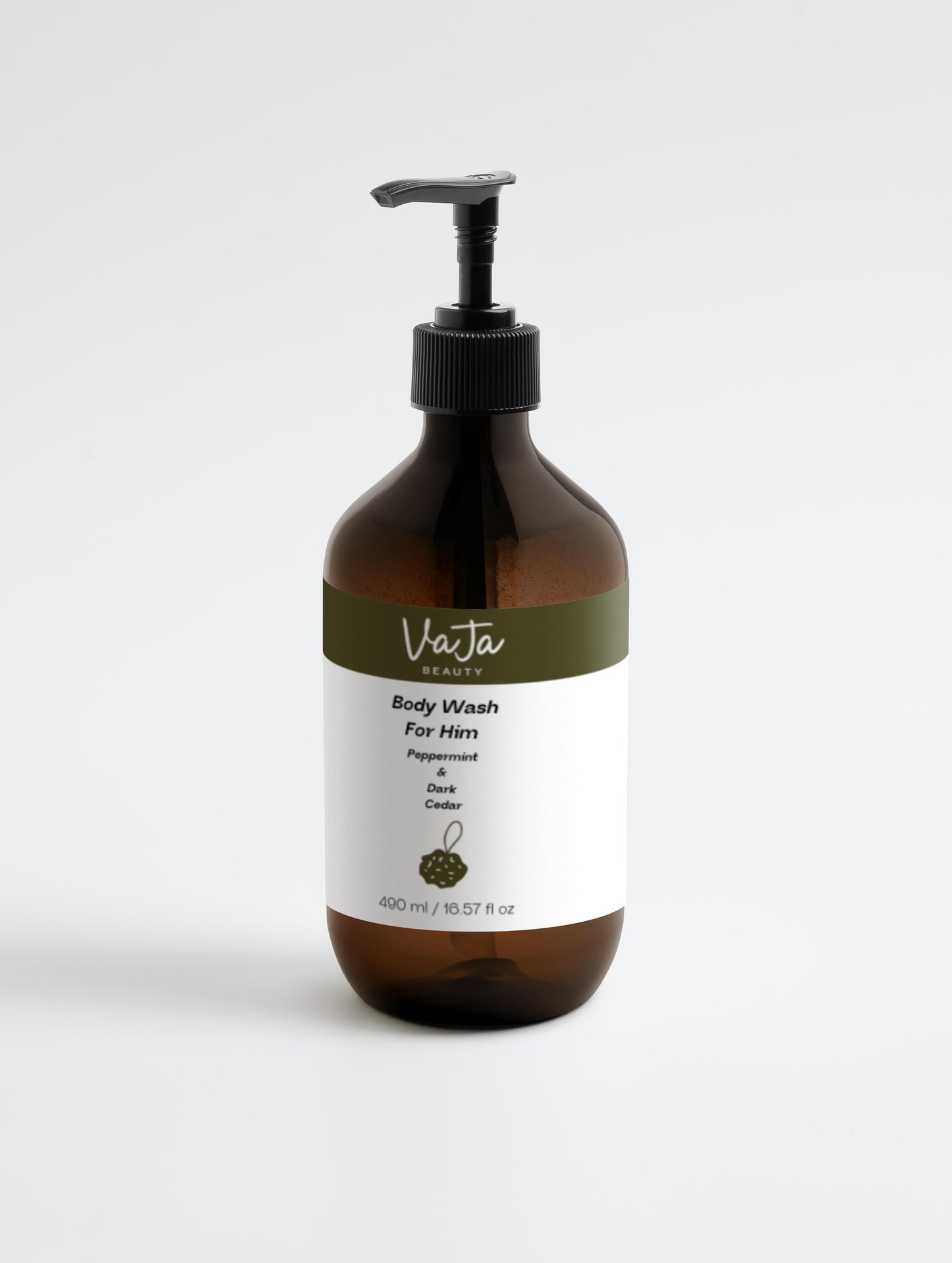 Body Wash For Him - Peppermint & Dark Cedar