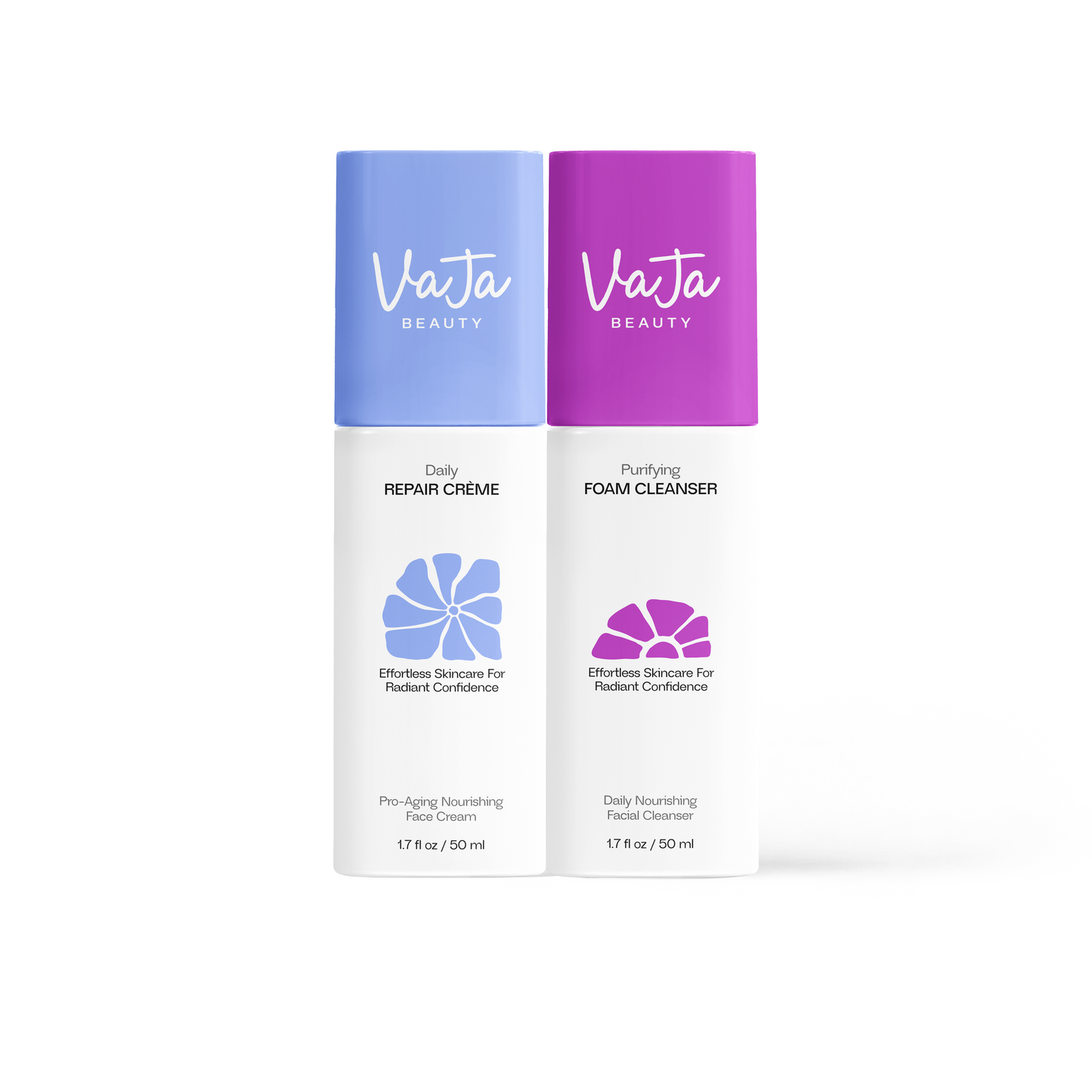 VaJa Beauty Gentle Clean & Hydrate Dynamic Duo Cleanser for Daily Use