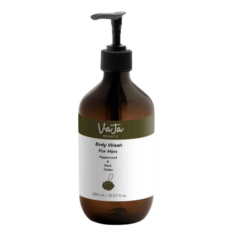 Body Wash For Him - Peppermint & Dark Cedar